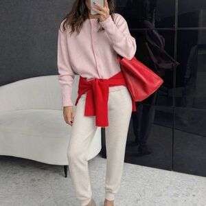 Wilfred Free ECOVERO™ Cozy Jogger Pants Cream Soft Knit 2XS